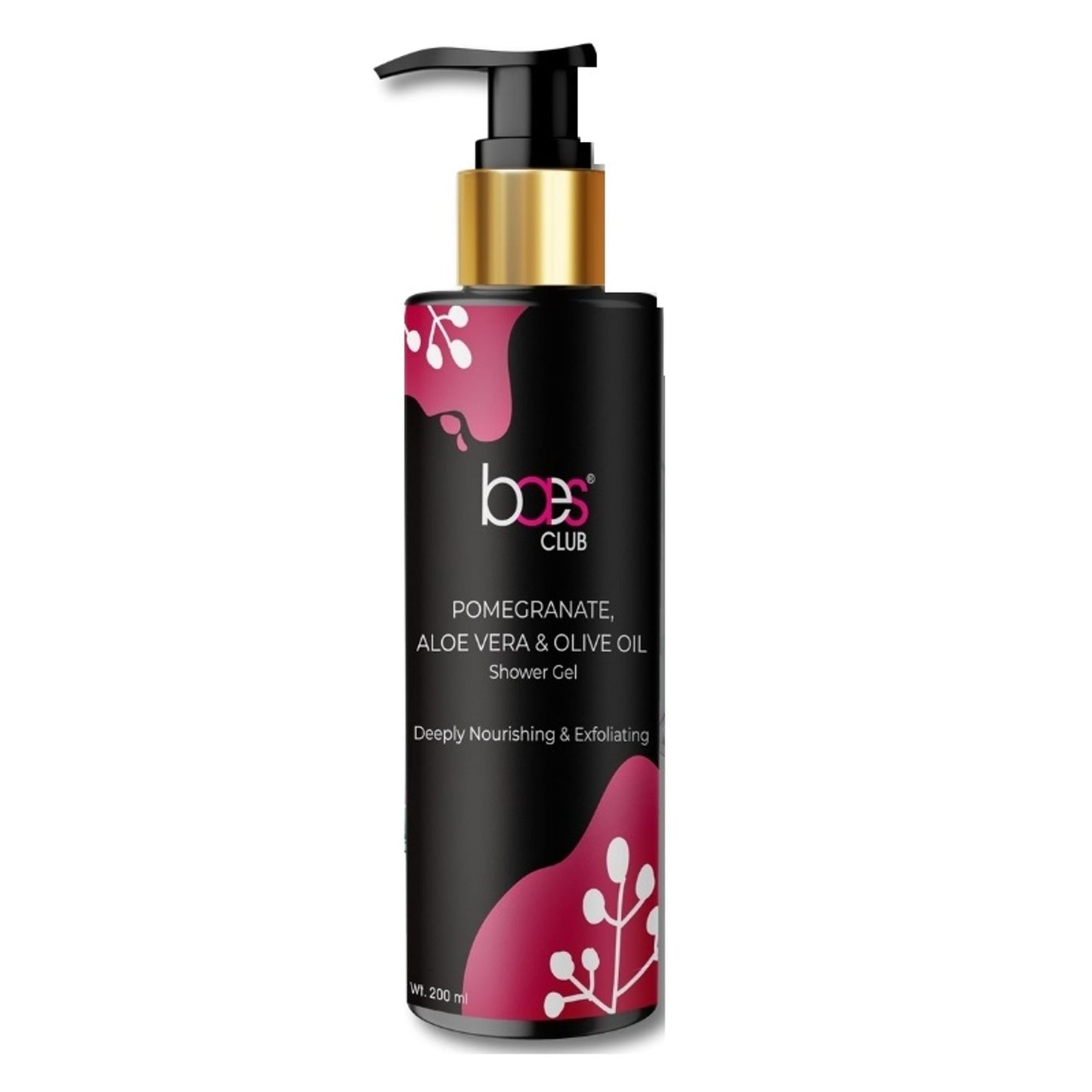 Baes Club Exfoliating Shower Gel With Pomegranate, Olive Oil & Glycolic Acid, Soap Free Unisex