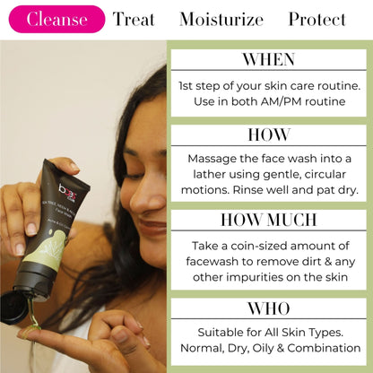 Baes Club Tea Tree, Neem & Aloe Vera Face Wash With Vitamin E For Acne & Oil Control Unisex