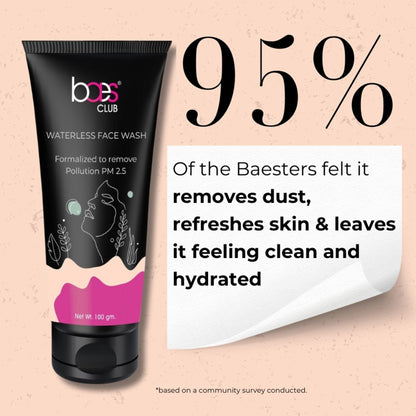 Baes Club Instant Waterless Face Wash, Just Apply & Wipe For Instant Freshness & Oil Removal Unisex