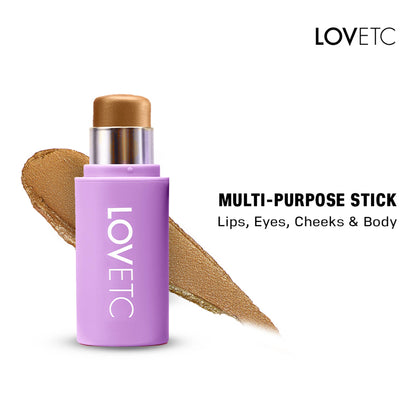 LOVETC Multi-Purpose Highlighter Stick, 3-in-1 Makeup, 12Hr Wear - Halo