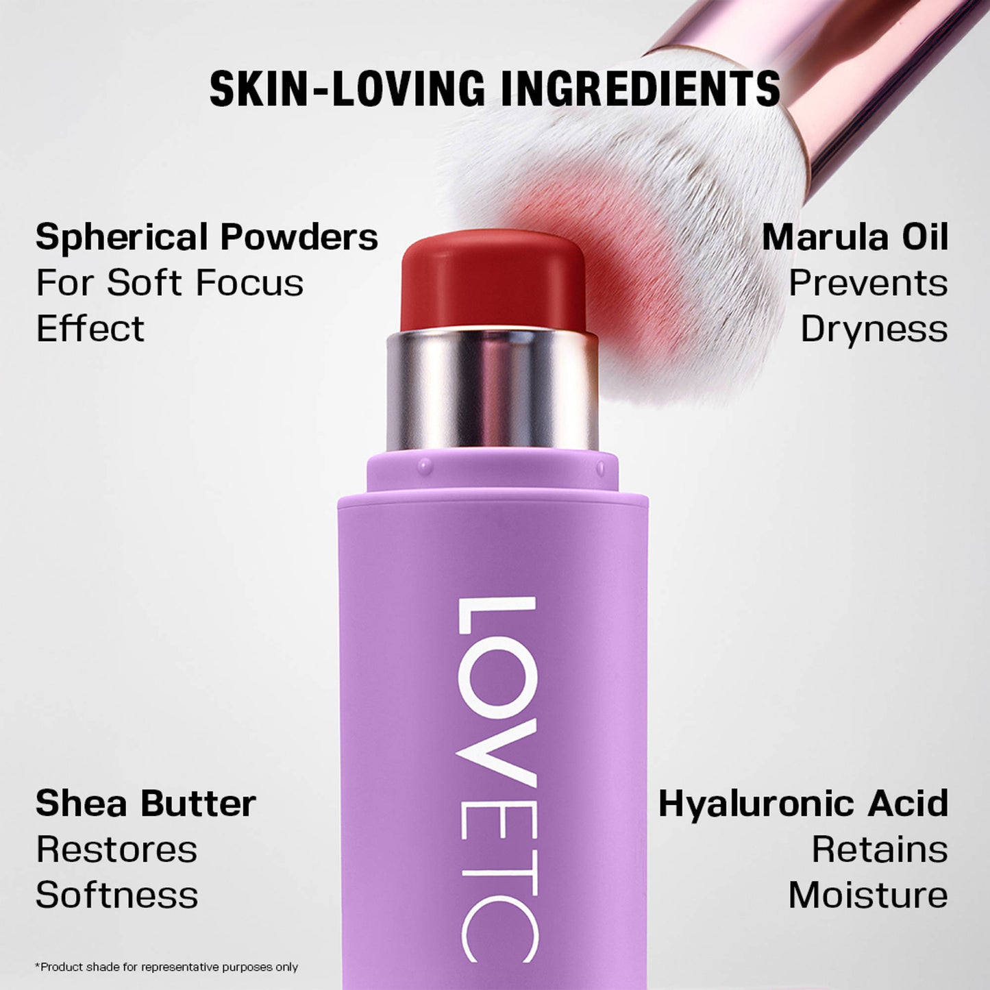 LOVETC Multi-Purpose Highlighter Stick, 3-in-1 Makeup, 12Hr Wear - Halo