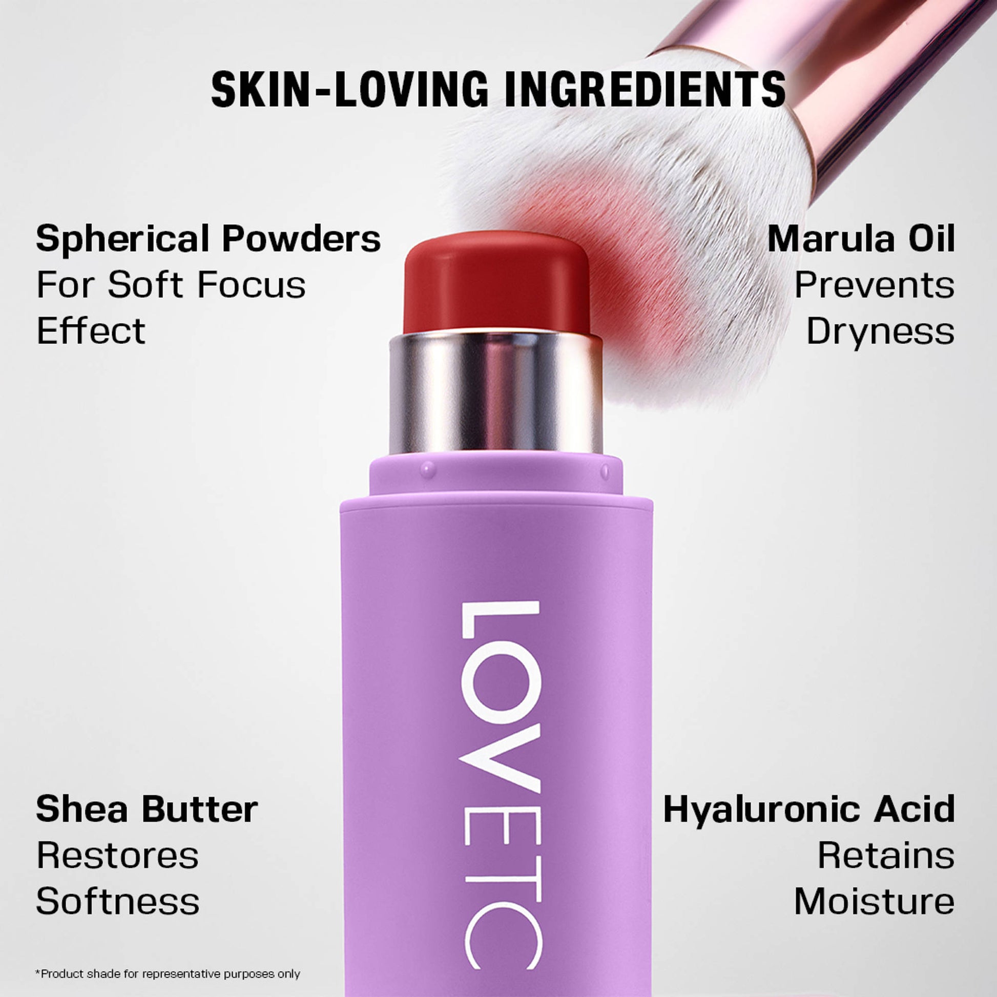 LOVETC Multi-Purpose Highlighter Stick, 3-in-1 Makeup, 12Hr Wear - Halo