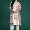 Indyancart IE Women Floral Yoke Design Regular Thread Work Pure Cotton Kurta with Trousers & With Dupatta