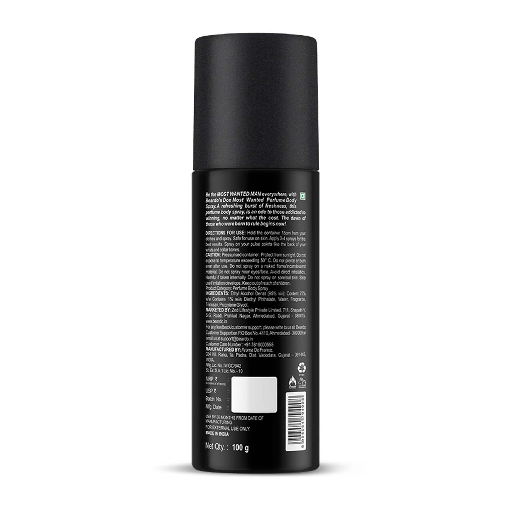 Beardo Don Most Wanted Perfume Body Spray