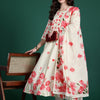 Dhiyona IE Floral Printed Regular Pure Cotton Kurta with Trousers & With Dupatta