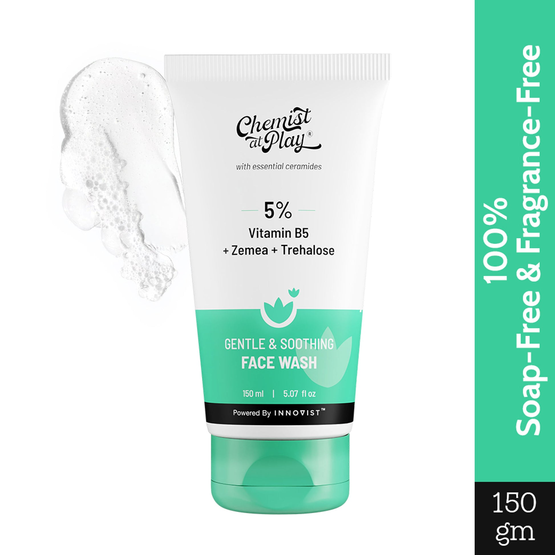Chemist at Play Gentle & Soothing Facewash, 100% soap & fragrance-free, Soothes & hydrates