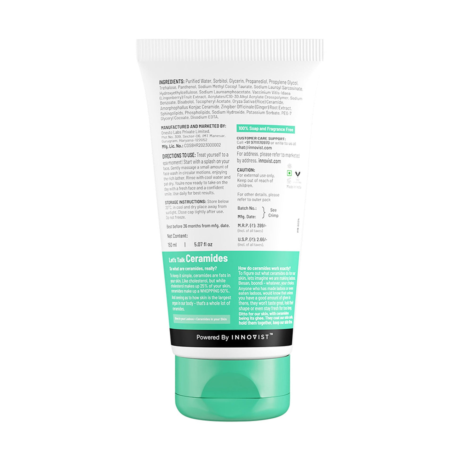 Chemist at Play Gentle & Soothing Facewash, 100% soap & fragrance-free, Soothes & hydrates