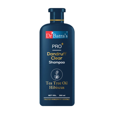 Dr Batra's PRO+ Anti Dandruff Clear Shampoo Extract with Tea Tree Oil, Hibiscus extract,