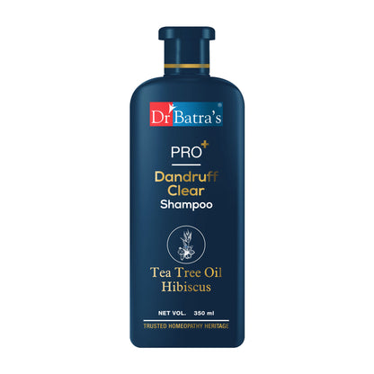 Dr Batra's PRO+ Anti Dandruff Clear Shampoo Extract with Tea Tree Oil, Hibiscus extract,
