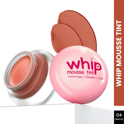 GLAM21 Whip Mousse Tint For Lips, Eyes & Cheeks - Nude Fig