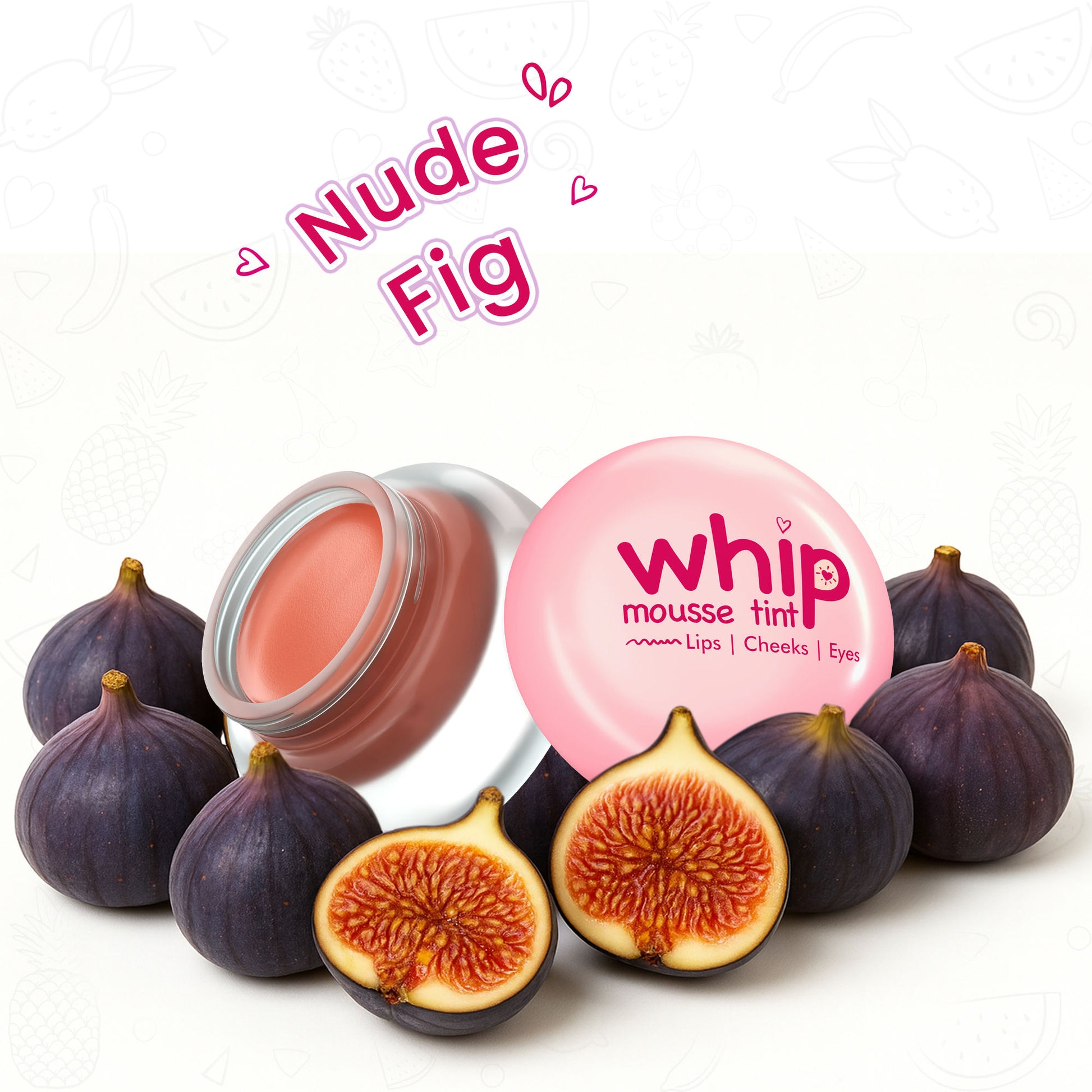GLAM21 Whip Mousse Tint For Lips, Eyes & Cheeks - Nude Fig
