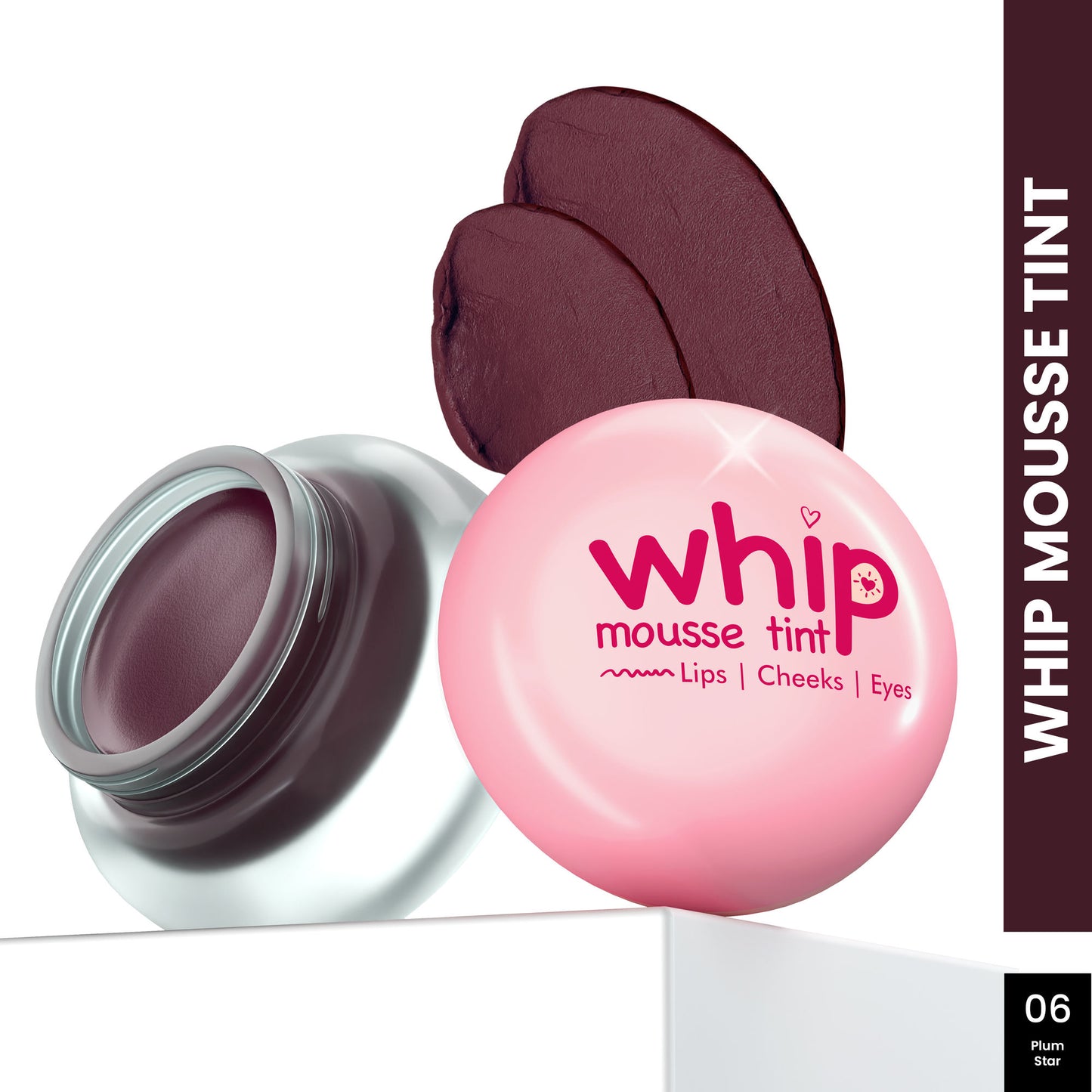 GLAM21 Whip Mousse Tint For Lips, Eyes & Cheeks - Plum Star
