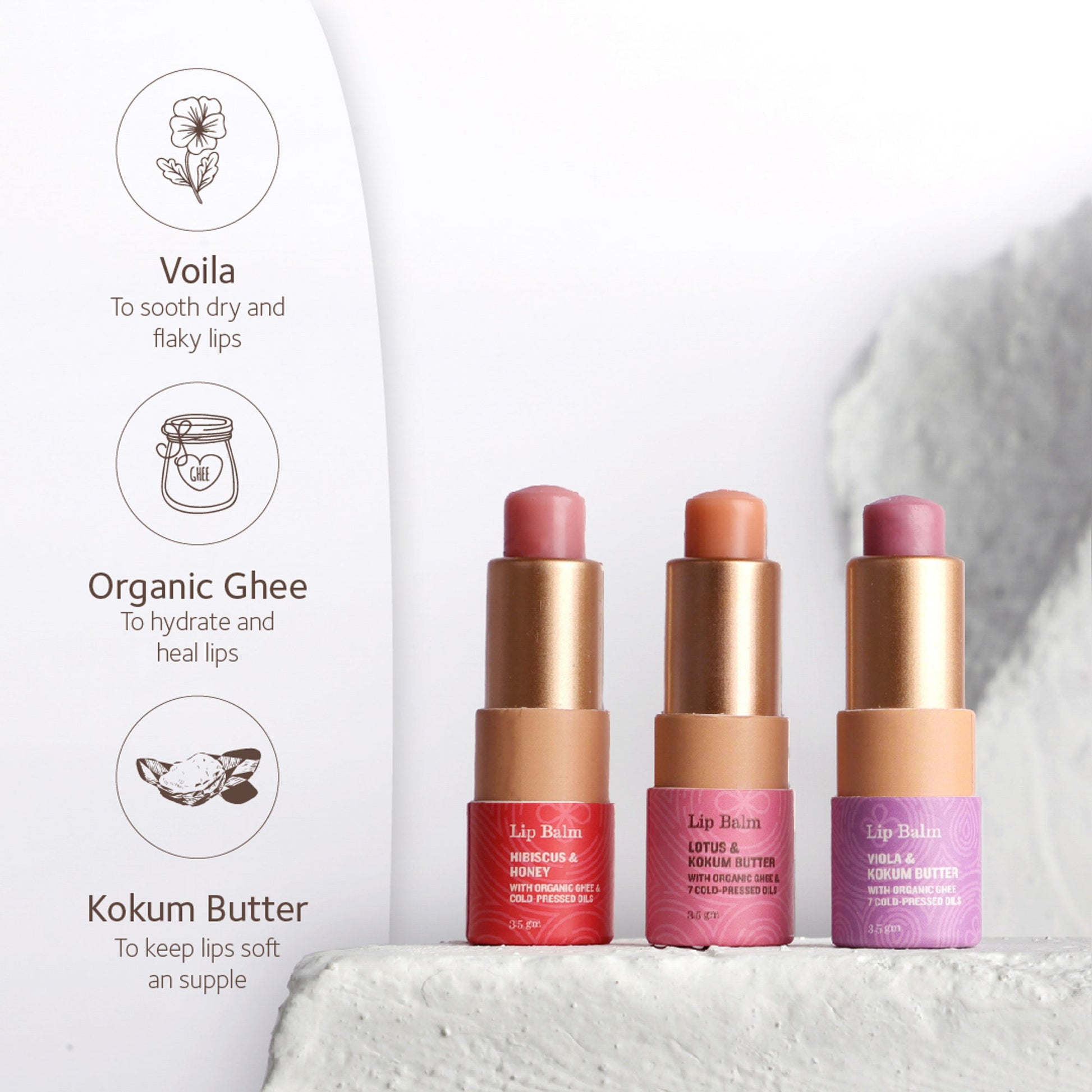 SoulTree Hibiscus & Honey with Organic Ghee & Cold Pressed Oils Lip Balm