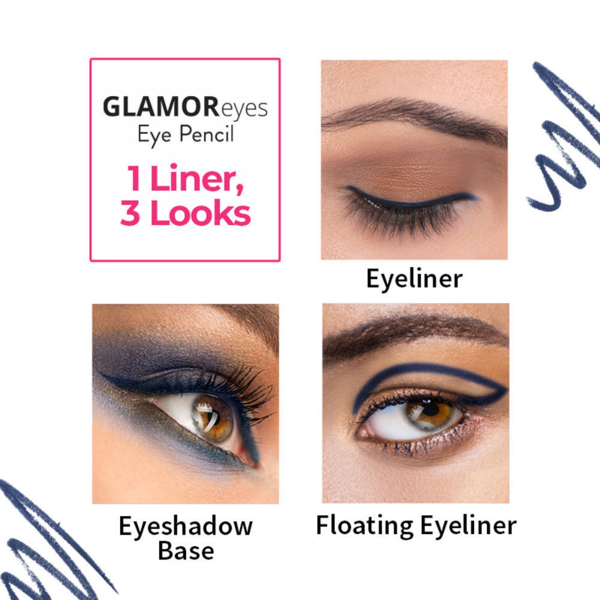 Nykaa Glamoreyes Waterproof & Smudgeproof Shimmer Eye Pencil - Midnight Mage 07