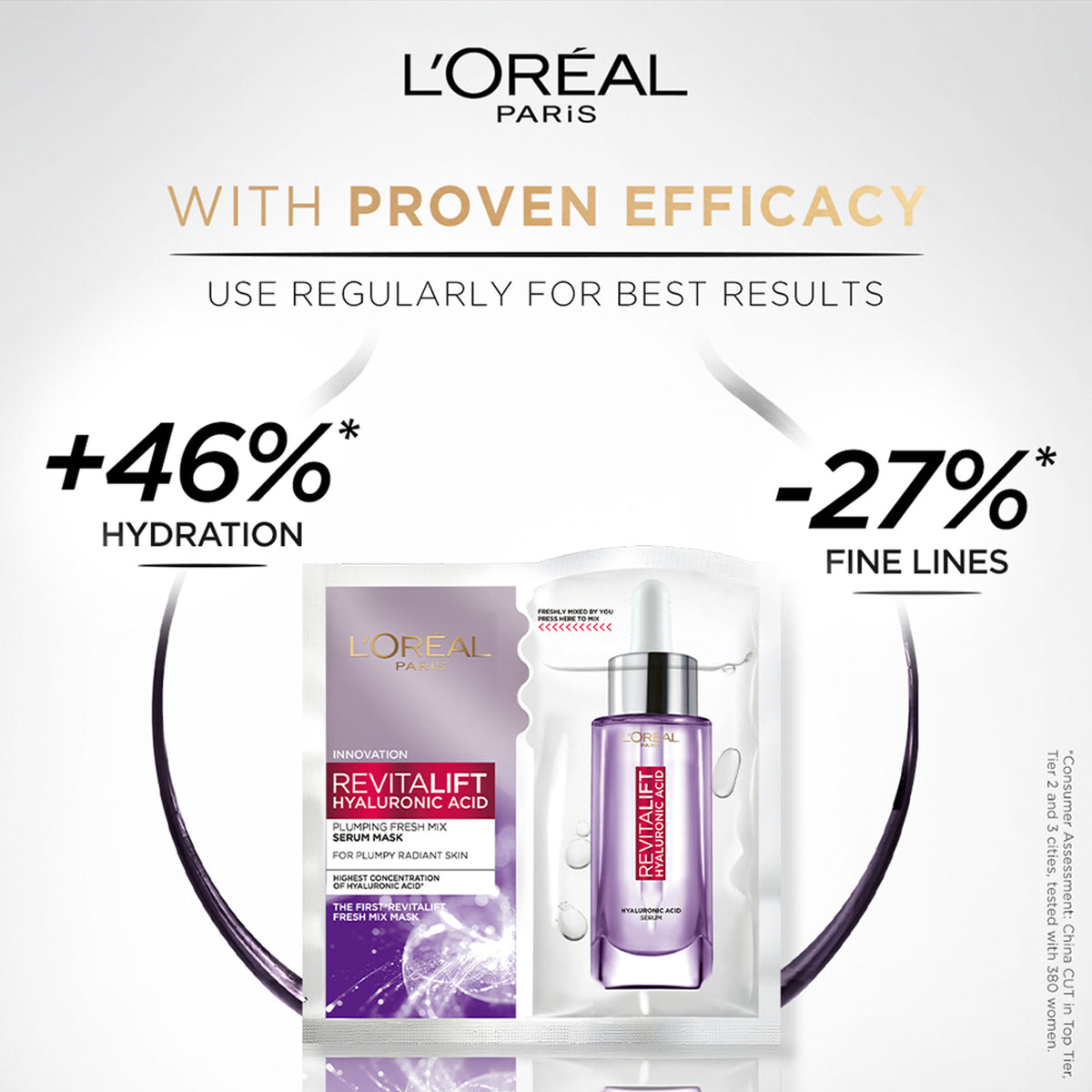 L'Oreal Paris Revitalift Hyaluronic Acid Fresh Mix Serum Hydrating Sheet Mask