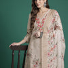 Dhiyona IE Floral Embroidered Pure Cotton Kurta with Trousers & Dupatta