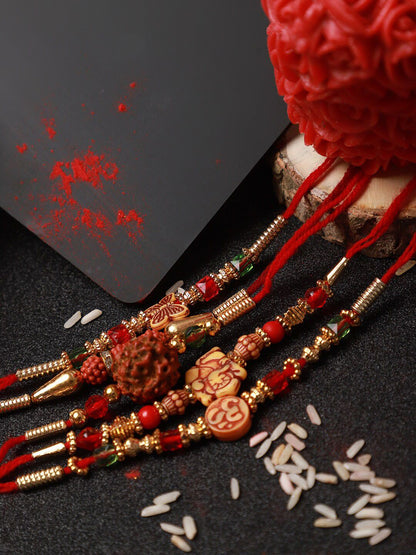 Anouk Set Of 5 Beaded Rakhi
