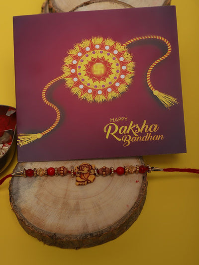 Indyancart Unisex Beaded Thread Rakhi