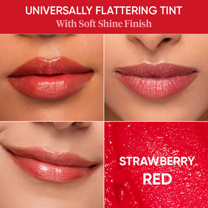 Dot & Key Barrier Repair Hydrating Lip Balm SPF 50 With Ceramides & Peptides Strawberry Red