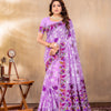 Dhiyona GR Women's Suhani Lavender Cotton Jamdani Saree
