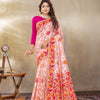 Dhiyona GR Women's Suhani Peach Cotton Jamdani Saree