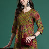 Dhiyona IE Women Floral Printed Empire Pure Cotton Kurta with Trousers