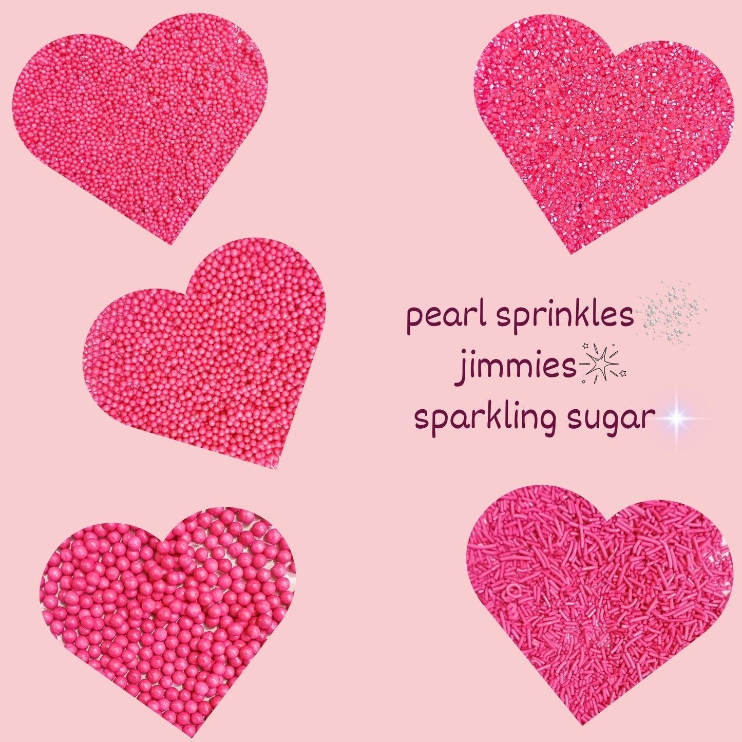 Confect Sprinkles for Cakes & Cupcakes Decoration | USP-7(Hot Pink)