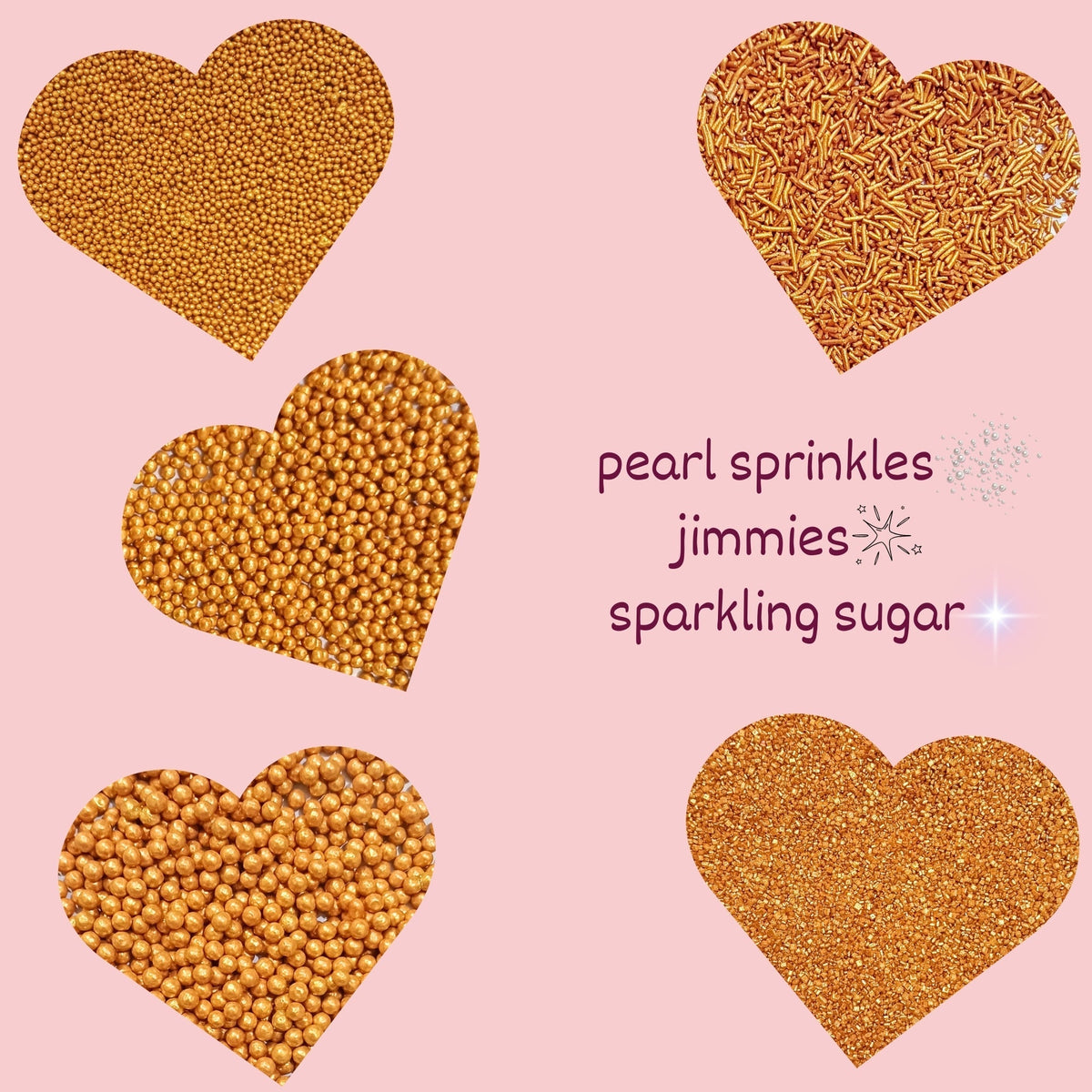 Confect Sprinkles for Cakes & Cupcakes Decoration | USP-22(Gold)
