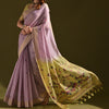 Dhiyona GR Women's Siara Lavender Muga Cotton Saree