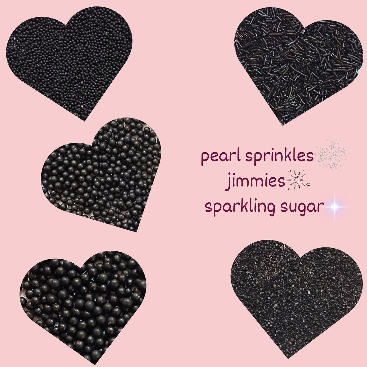 Confect Sprinkles for Cakes & Cupcakes Decoration | USP-19(Black)