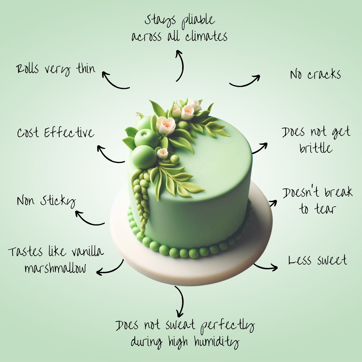 Confect Pea Green Fondant | Edible Sugarpaste