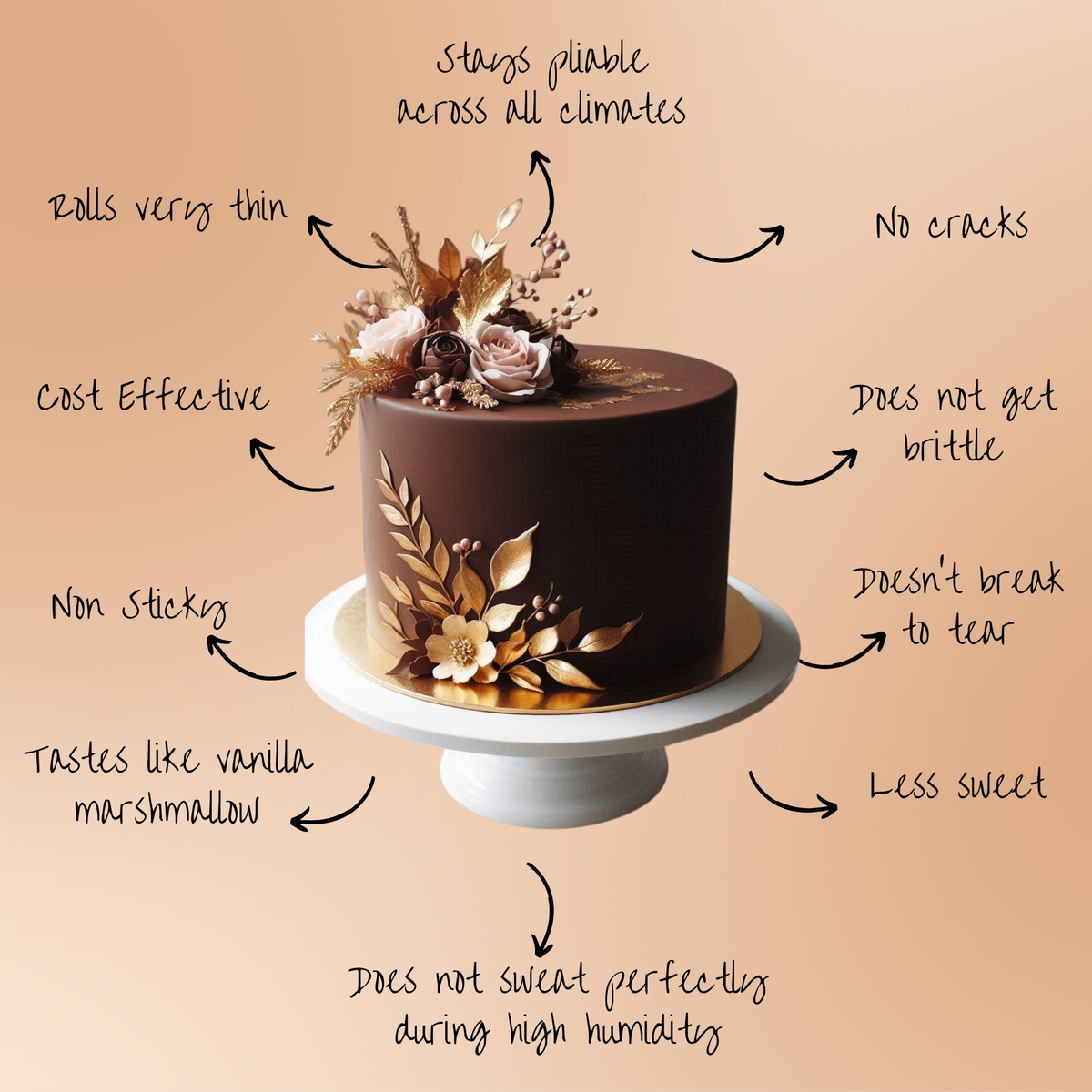 Confect Chocolate Brown Fondant | Edible Sugarpaste