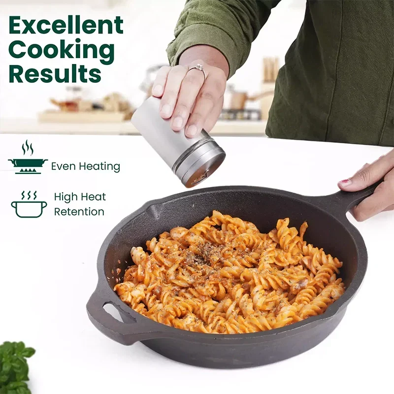 The Indus Valley CASTrong Cast Iron Cookware Set: Tawa + Fry Pan + Wok Kadai, Kitchen set for Home, Pre-seasoned,100% Pure Cast Iron Cookware,Toxin-free Pots and Pans,Tadka Pan