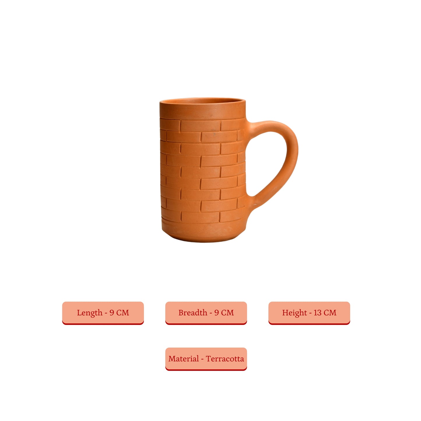 Sowpeace Premium 600ml Unglazed large Terracotta Mug