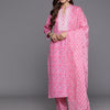Dhiyona VR Women's Pink Floral Printed Kurta Paired With Bottom & Dupatta