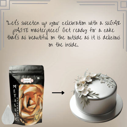 Confect Shimmering Silver | Edible Sugar Paste