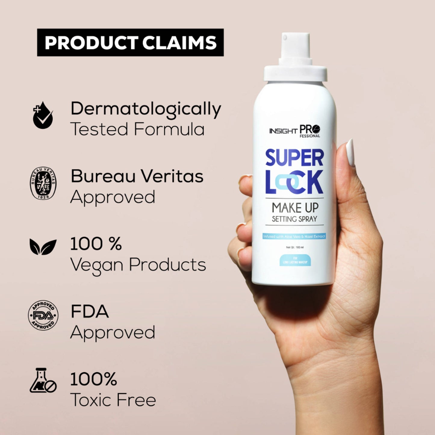 Insight Cosmetics Professional Super Lock Makeup Setting Spray