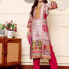 Dhiyona VA Women'sEthnic Motifs Printed Gotta Patti Notch Neck Chanderi Silk Kurta With Trousers