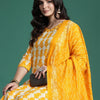 Indyancart IE Paisley Printed Pure Cotton Kurta with Trousers & With Dupatta