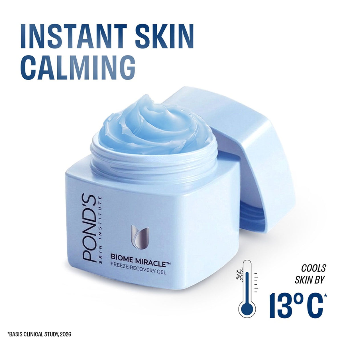 Ponds Biome Miracle Freeze Recovery Moisturizer Gel, for 95% Calmer Skin