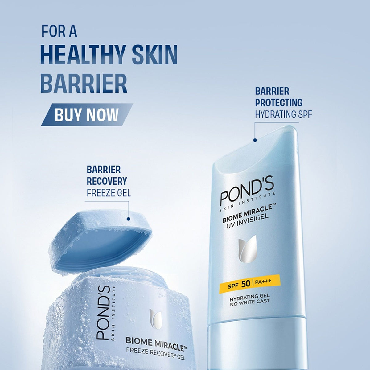 Ponds Biome Miracle Freeze Recovery Moisturizer Gel, for 95% Calmer Skin