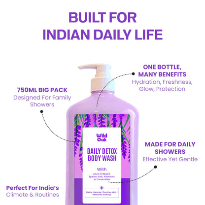 Wild Oak Fitkari & Epsom Salt Body Wash