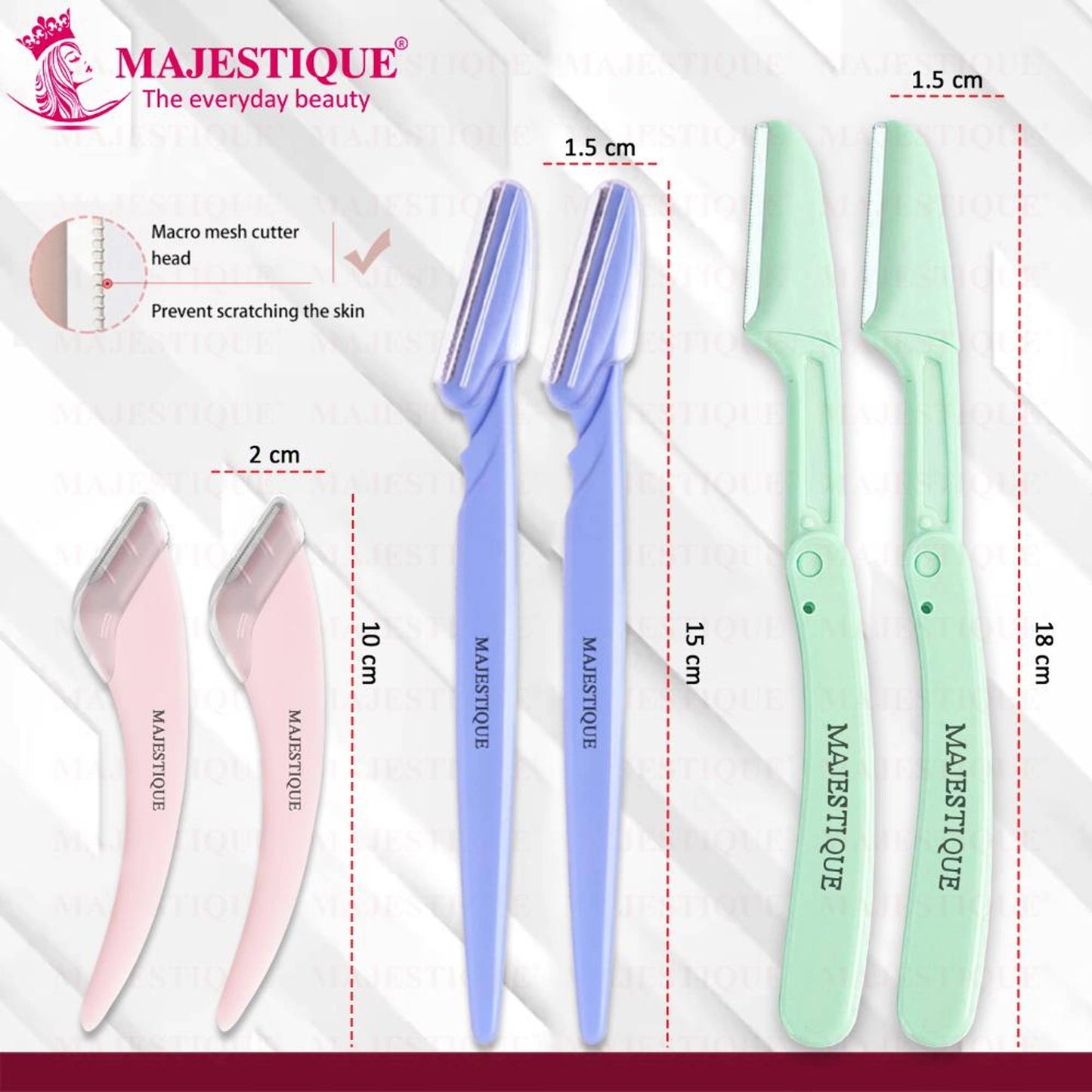 Majestique 6-In-1 Face Razor For Women - Multi-color
