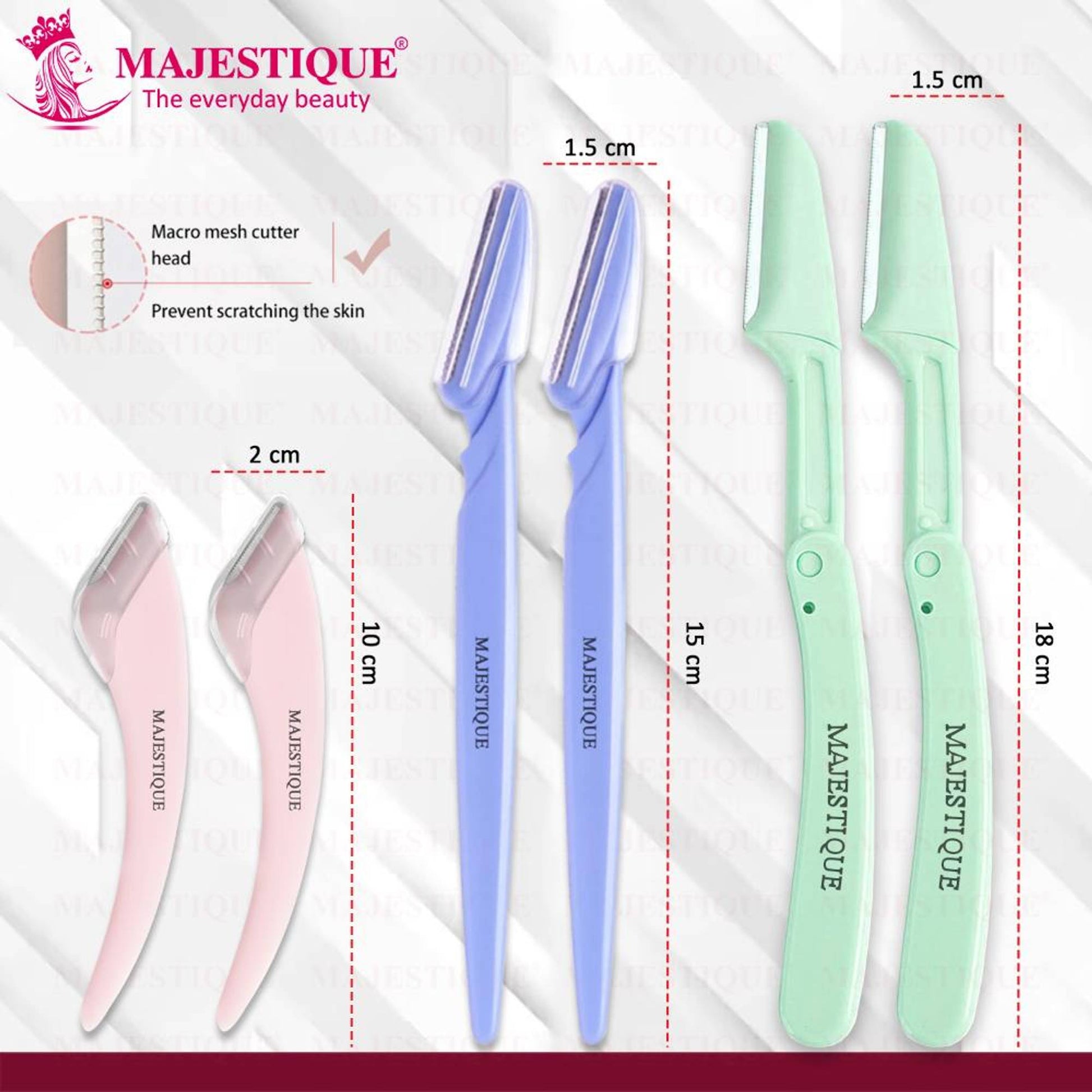 Majestique 6-In-1 Face Razor For Women - Multi-color