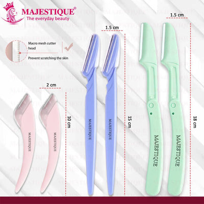 Majestique 6-In-1 Face Razor For Women - Multi-color
