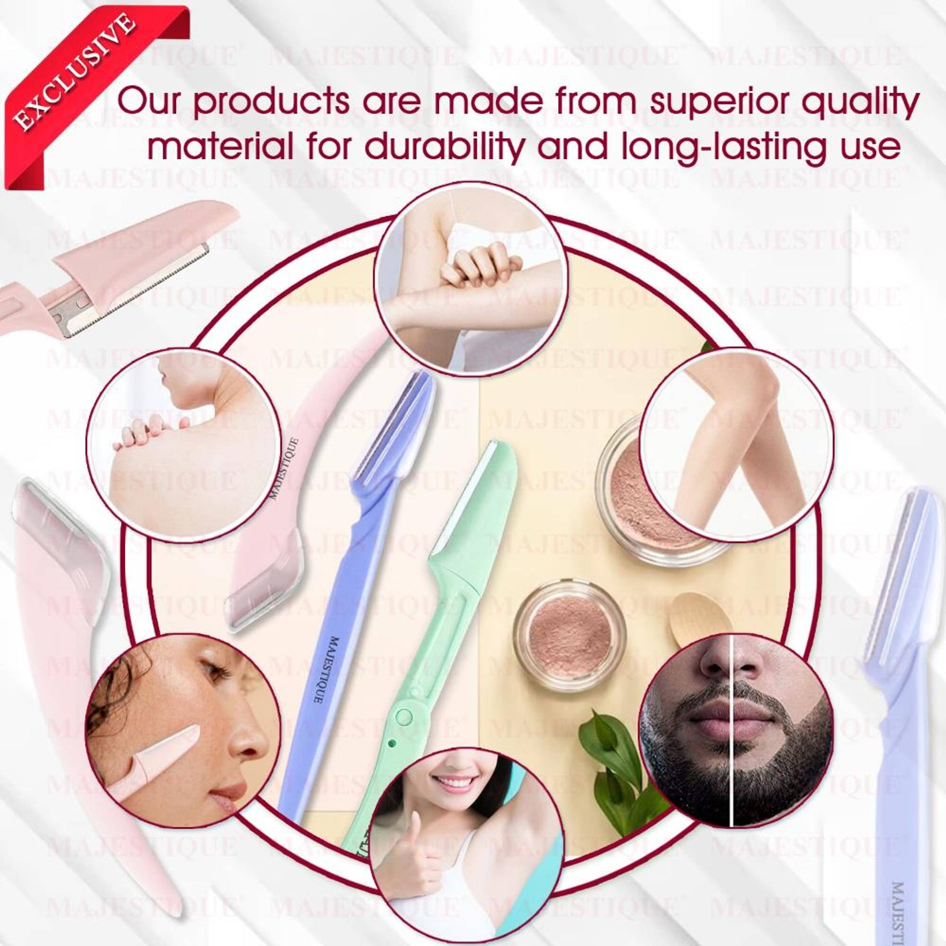 Majestique 6-In-1 Face Razor For Women - Multi-color