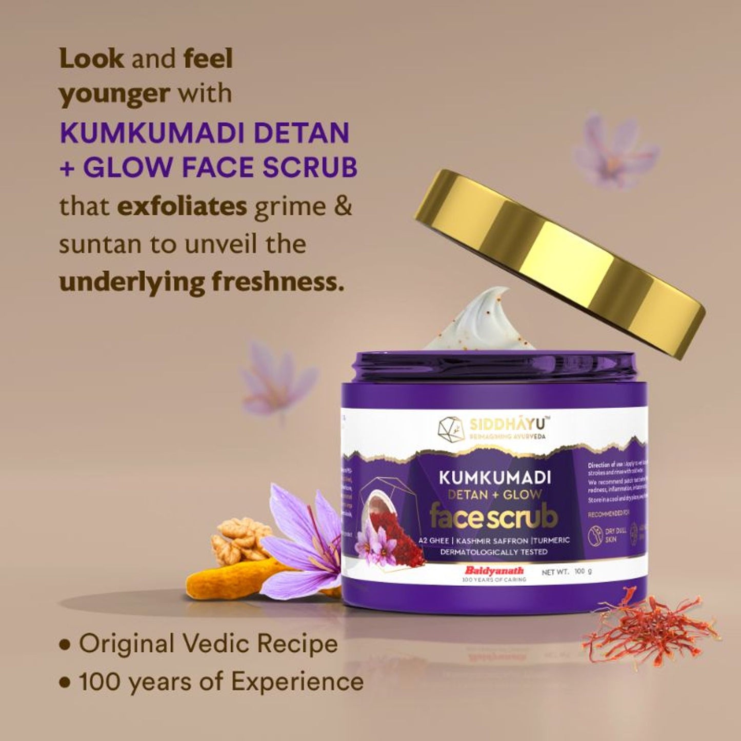 Siddhayu Kumkumadi Detan + Glow Face Scrub