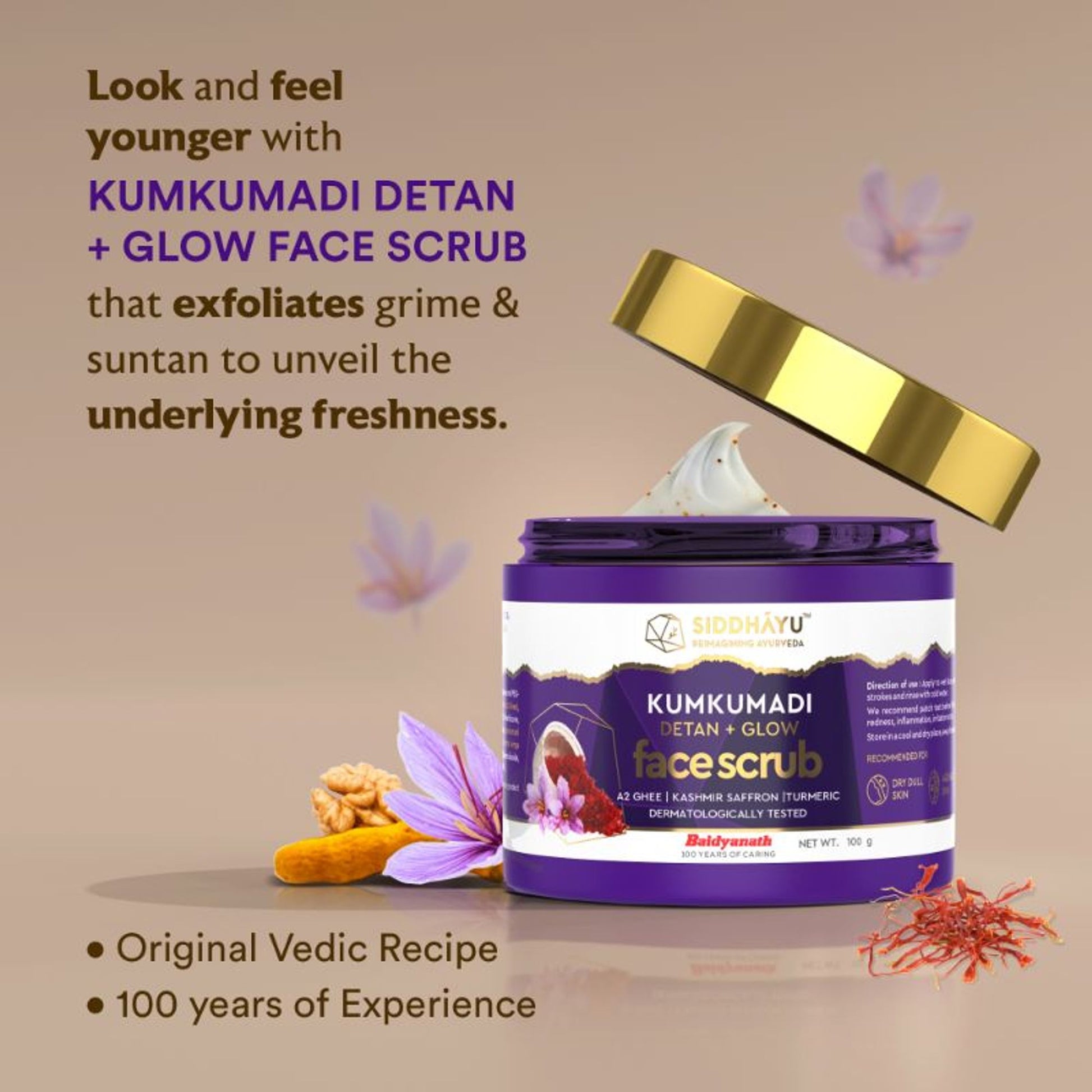 Siddhayu Kumkumadi Detan + Glow Face Scrub