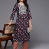 Dhiyona IE Women Floral Printed Thread Work Kurta