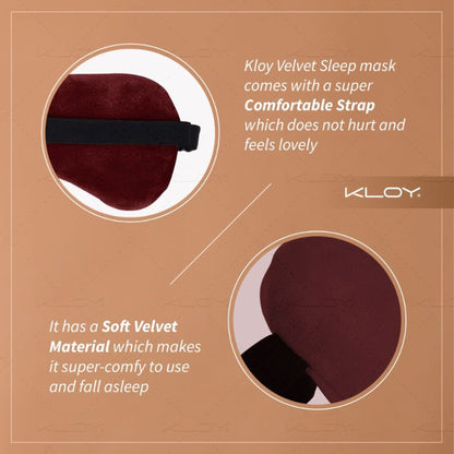KLOY Breathable Sleep Eye Mask - Maroon